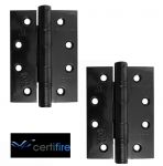 Black Stainless Steel 4" Grade 13 Ball Bearing Fire Door Butt Hinges (J9500BL)